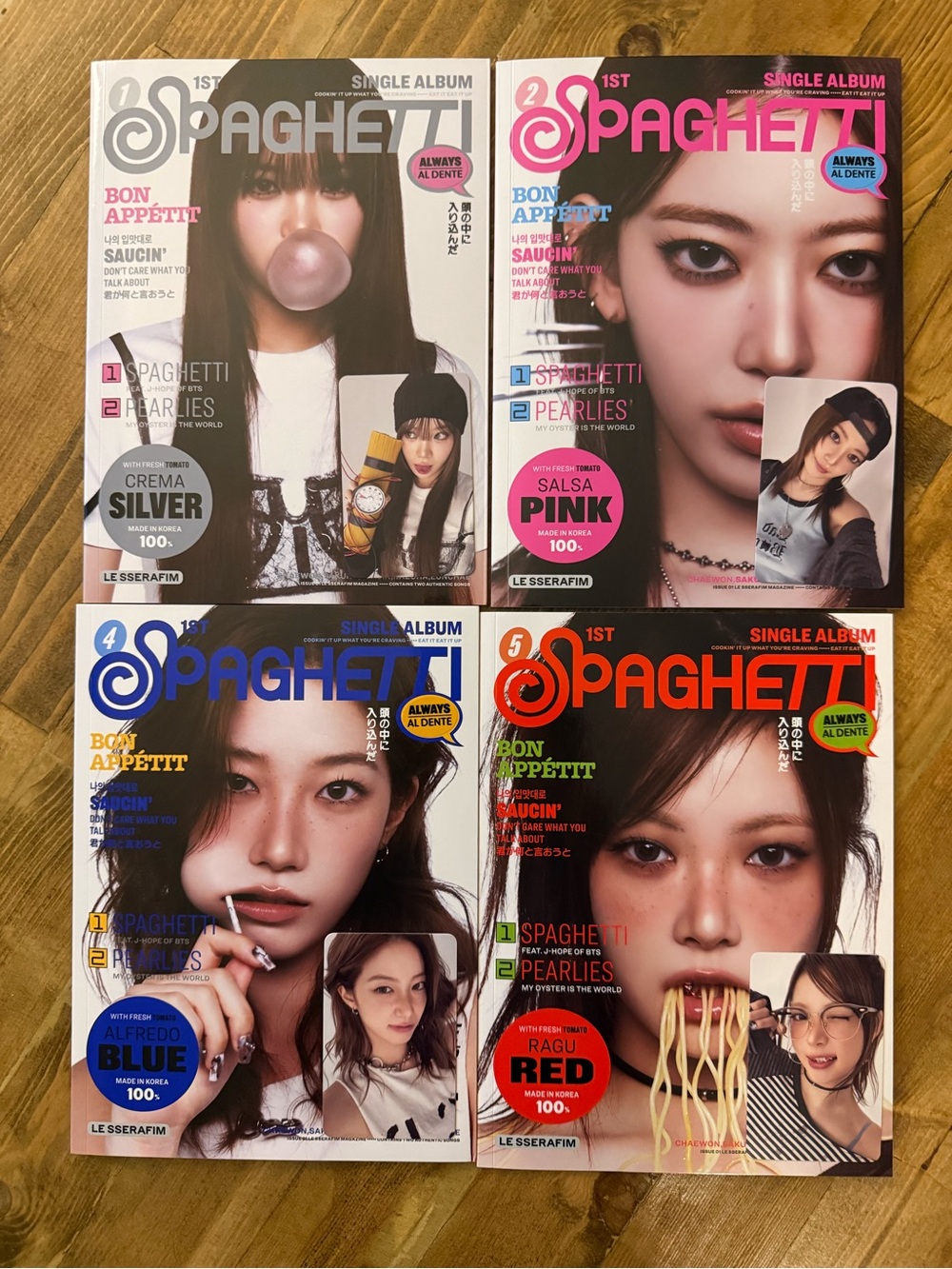 Le Sserafim spaghetti compact albums set